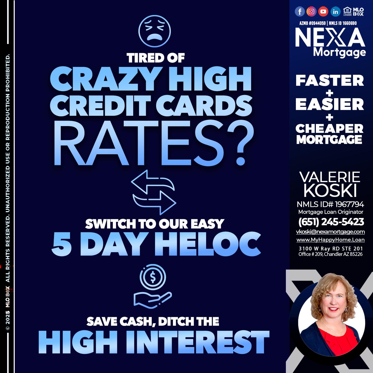 TIRED OF HIGH RATES - Valerie Koski -Mortgage Loan Originator