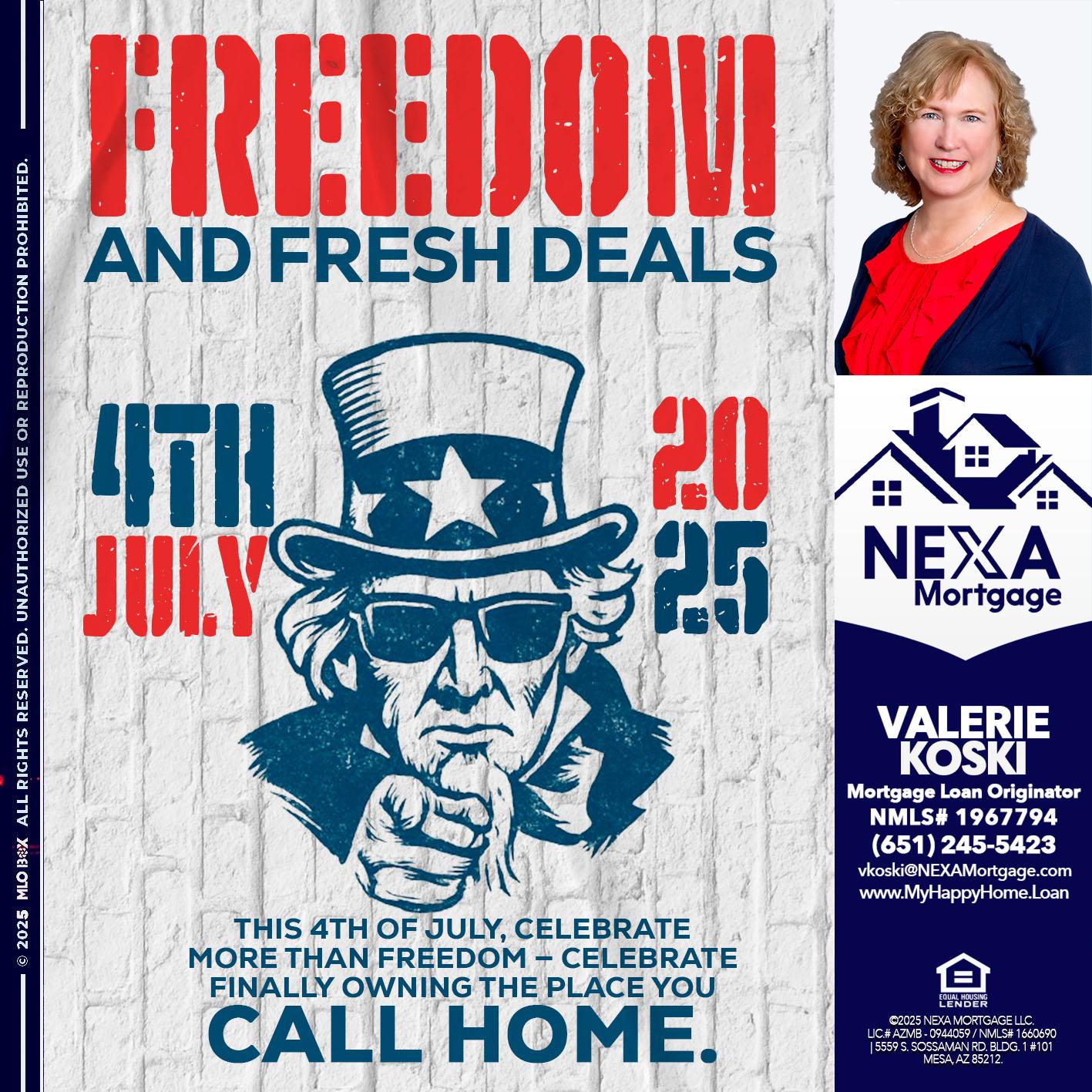 FREEDOM - Valerie Koski -Mortgage Loan Originator