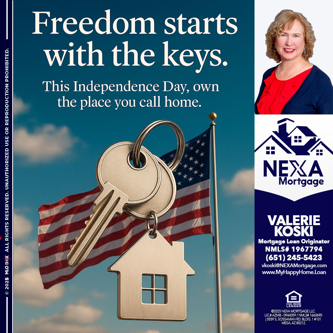 FREEDOM STARTS - Valerie Koski -Mortgage Loan Originator