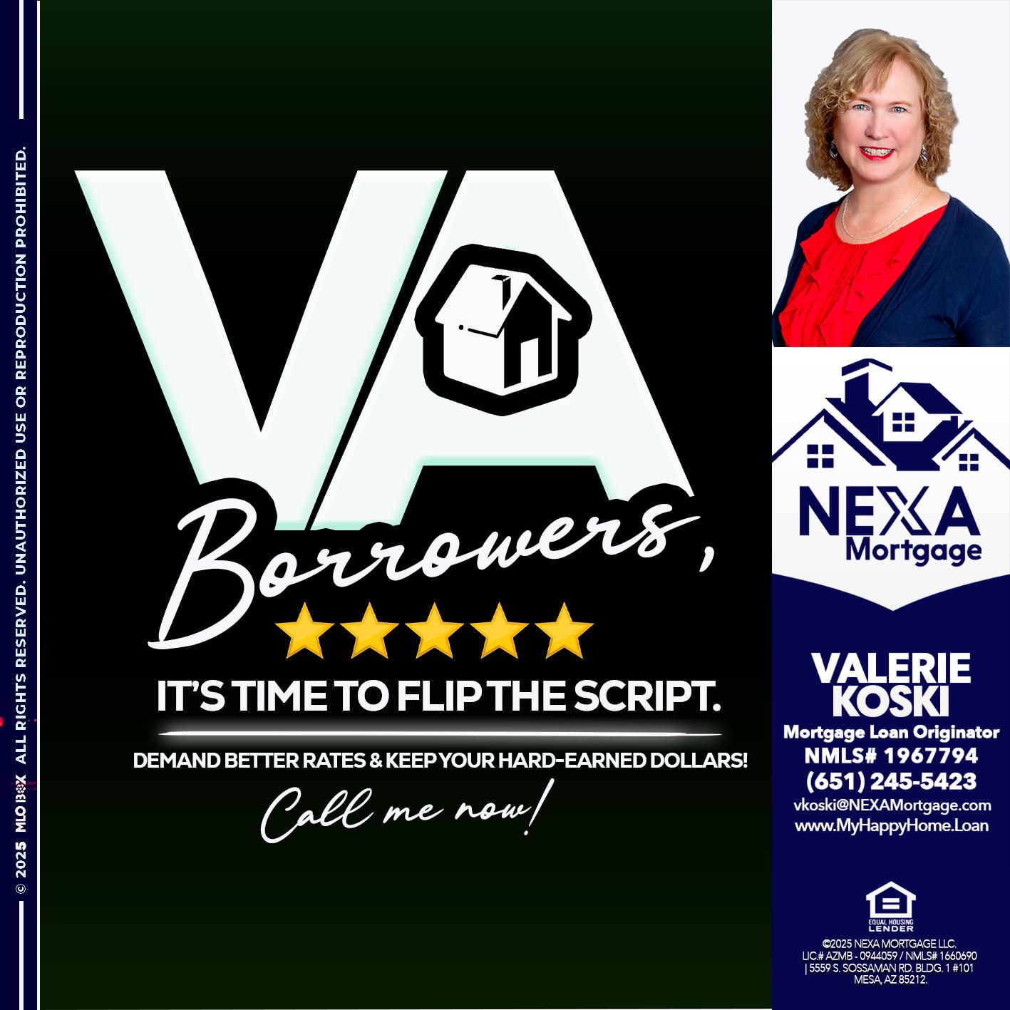 VA BORROWERS - Valerie Koski -Mortgage Loan Originator