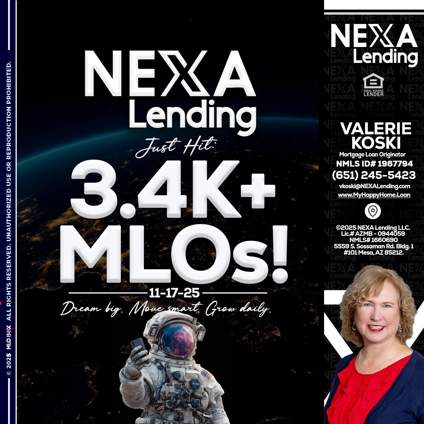 3.4K MLOs - Valerie Koski -Mortgage Loan Originator